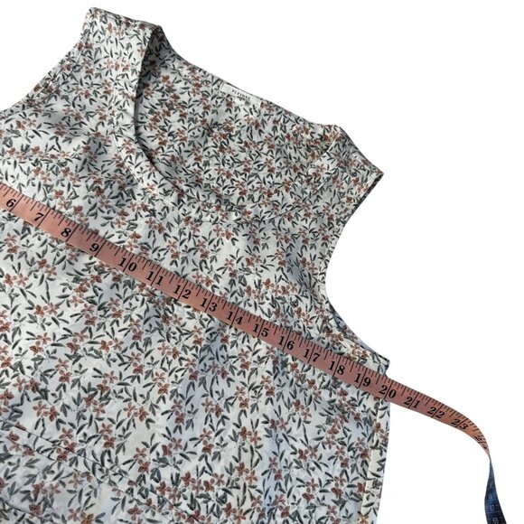 Anthropologie Pleione Top Medium Floral Oversized Sleeveless Career Blouse - Picture 8 of 9
